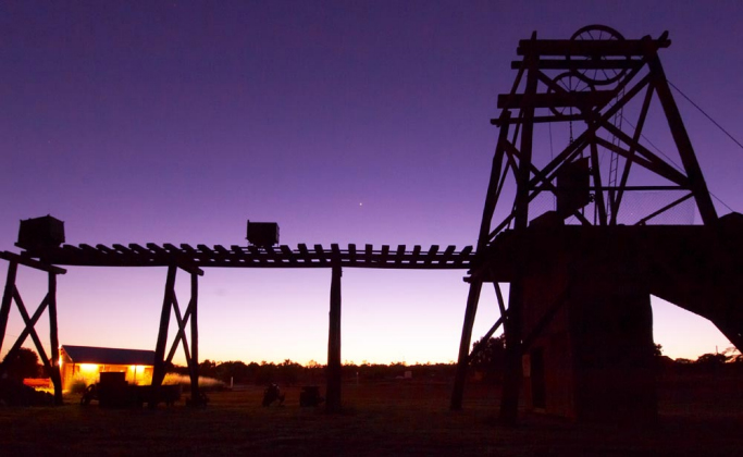 Poppet Head at Night