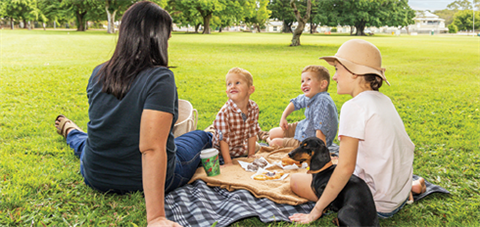 A family having a picnic
