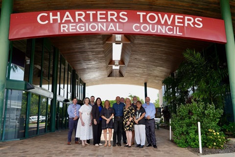Hon David Janetzki MP pictured centre, with Councillors, CEO & Senior Staff.jpeg