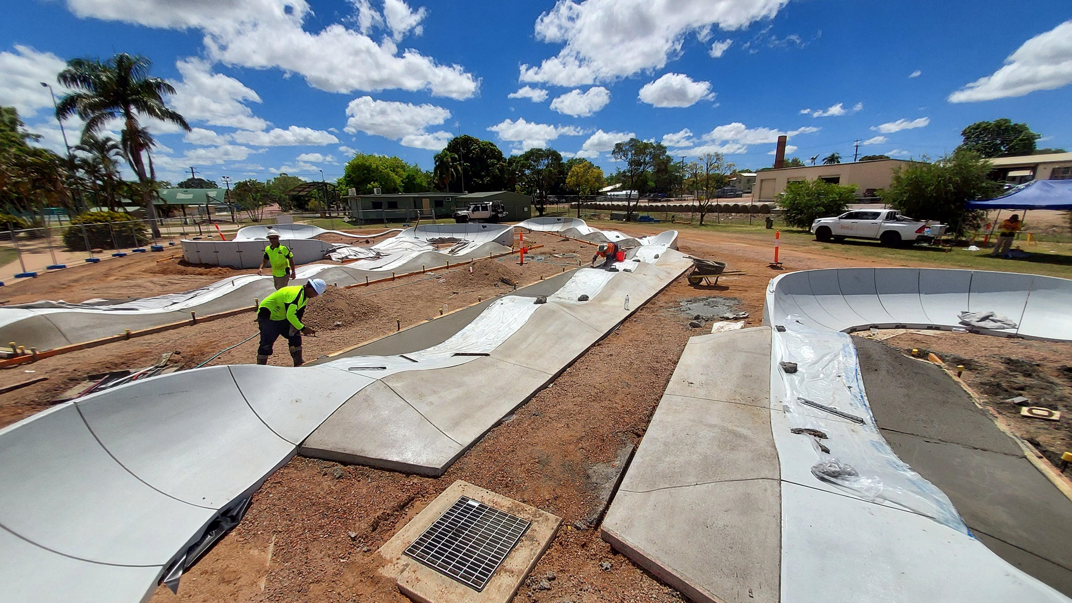 pump track, concrete, charters towers, construction, council